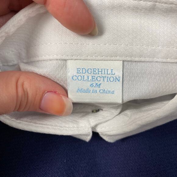 Edgehill Collection NWT Boys Navy Blue White Button up Sweater Size 6M Preppy - Picture 2 of 12